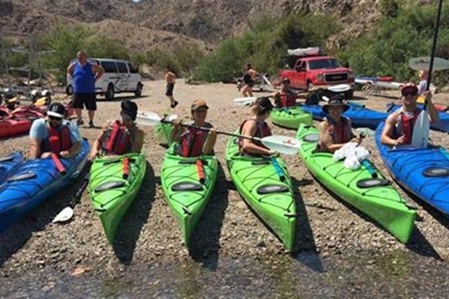 Kayakers enjoying a day on the Colorado River